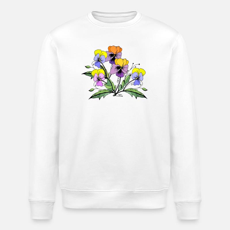 Fleur - Sweat bio ROLLER Stanley/Stella Unisexe - blanc