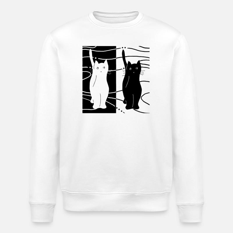 Chats - Sweat bio ROLLER Stanley/Stella Unisexe - blanc