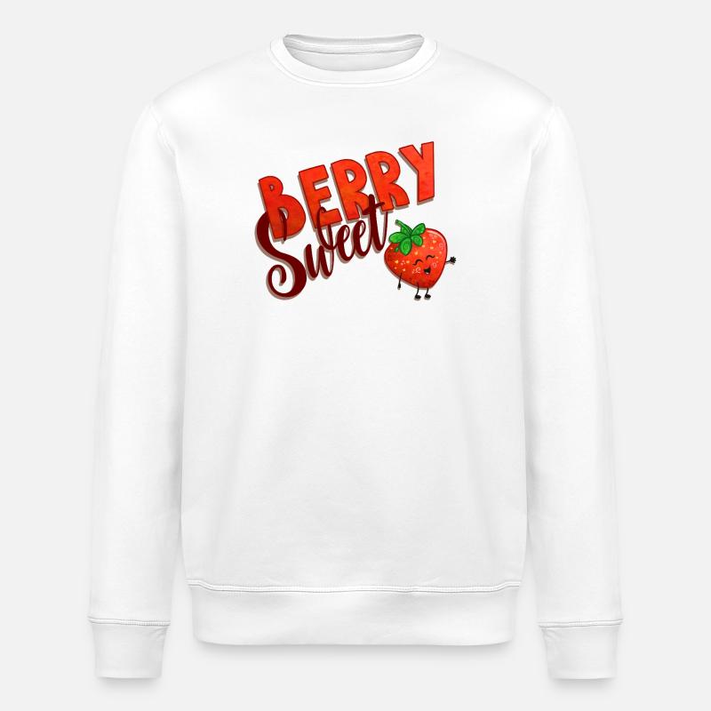 Berry Sweet Erdbeere - Stanley/Stella Unisex Bio-Sweatshirt ROLLER - Weiß