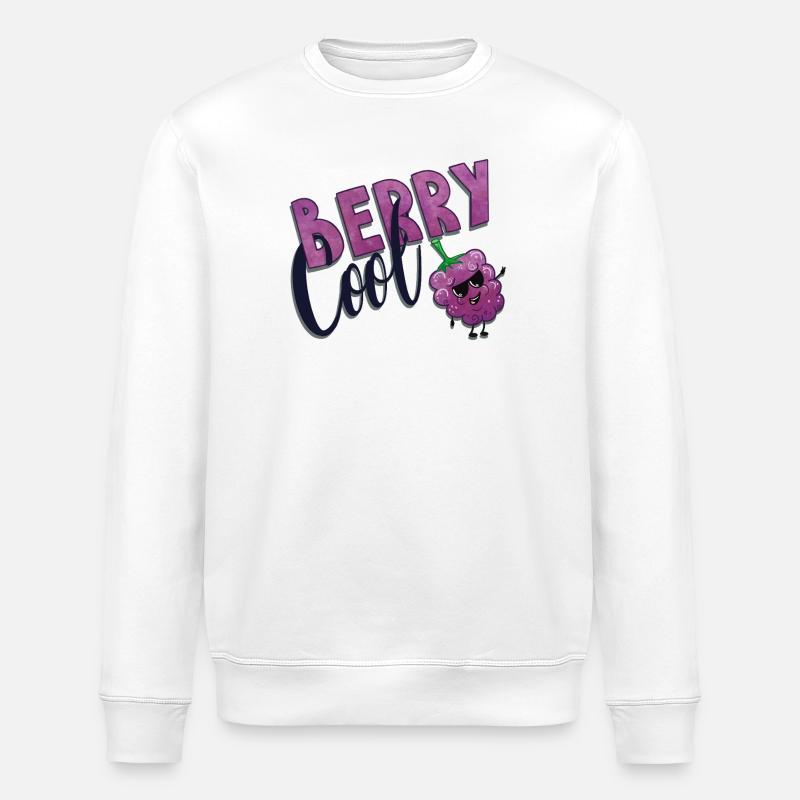 Berry Cool Brombeere - Stanley/Stella Unisex Bio-Sweatshirt ROLLER - Weiß