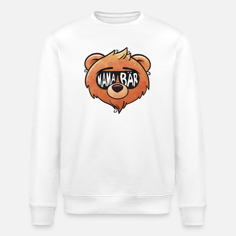 Mama Bär - Stanley/Stella Unisex Bio-Sweatshirt ROLLER - Weiß