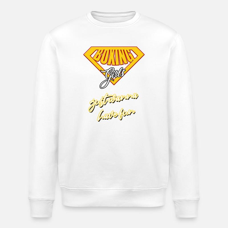 boxing girl - Stanley/Stella Unisex Bio-Sweatshirt ROLLER - Weiß