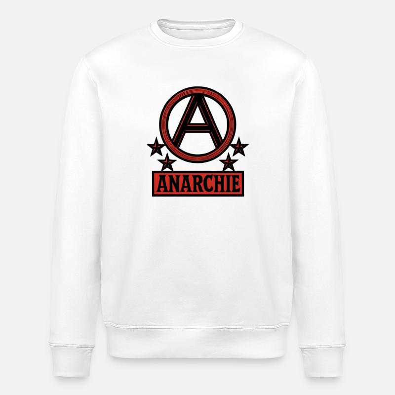 Anarchy - Punk - Revolution - Stanley/Stella ROLLER Unisex Organic Sweatshirt - white