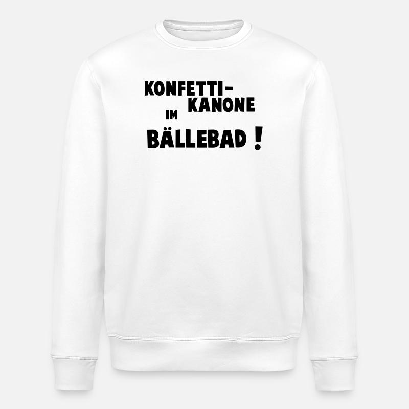 Confetti cannon in the Baellebad - Stanley/Stella ROLLER Unisex Organic Sweatshirt - white