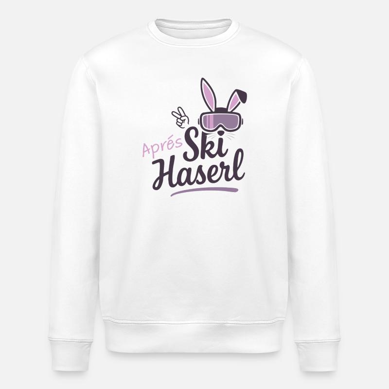 Après-ski Tenue de lapin Soirée Ski - Sweat bio ROLLER Stanley/Stella Unisexe - blanc