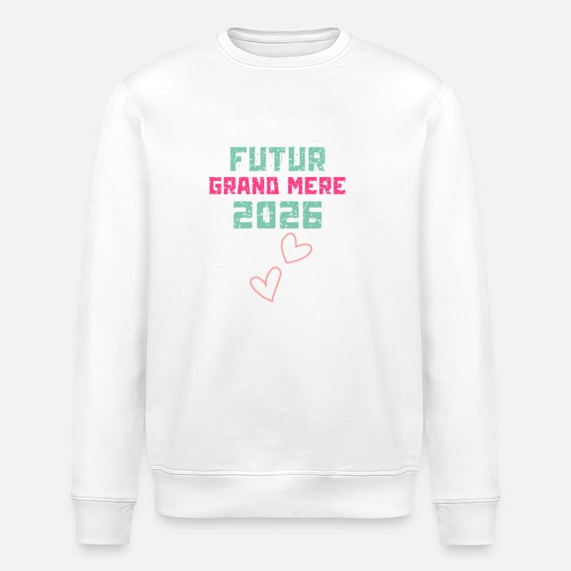 Zukünftige Großmutter 2026 - Stanley/Stella Unisex Bio-Sweatshirt ROLLER - Weiß