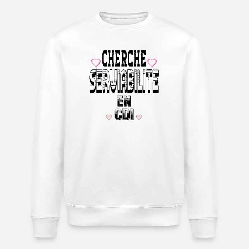 Cherche Serviabilité en CDI - Sweat bio ROLLER Stanley/Stella Unisexe - blanc