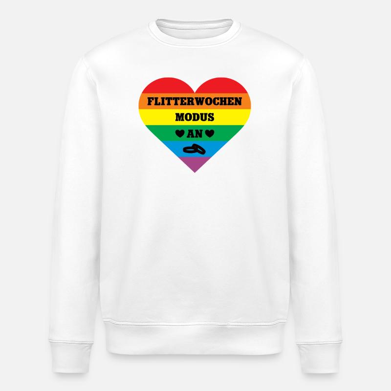 Flitterwochen Gleichgeschlechtliche Hochzeit LGBTQ - Stanley/Stella Unisex Bio-Sweatshirt ROLLER - Weiß