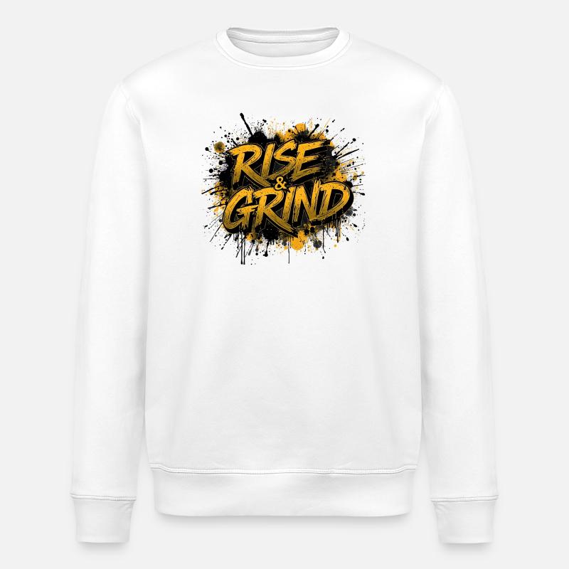 Rise & Grind Graffiti - Stanley/Stella Unisex Bio-Sweatshirt ROLLER - Weiß