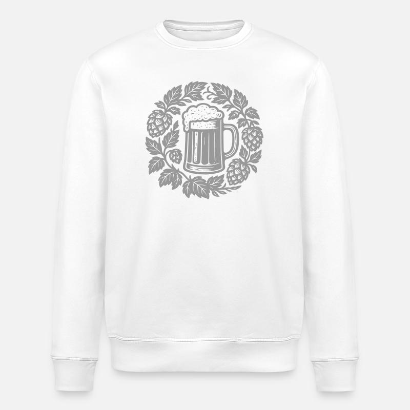 Bier kranz - Sweat bio ROLLER Stanley/Stella Unisexe - blanc