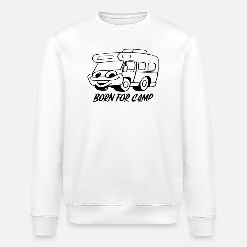 Né pour le camp - Sweat bio ROLLER Stanley/Stella Unisexe - blanc