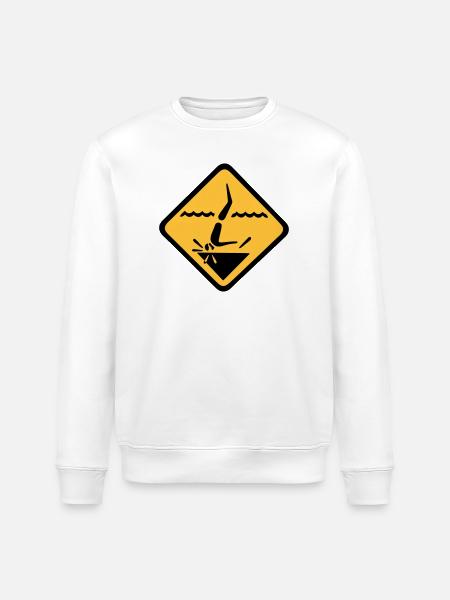 Graphique de signe de plongée - Sweat bio ROLLER Stanley/Stella Unisexe - blanc
