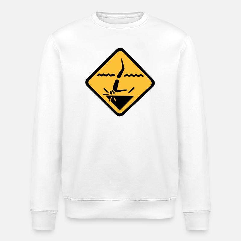 Tauchen Schild Grafik - Stanley/Stella Unisex Bio-Sweatshirt ROLLER - Weiß