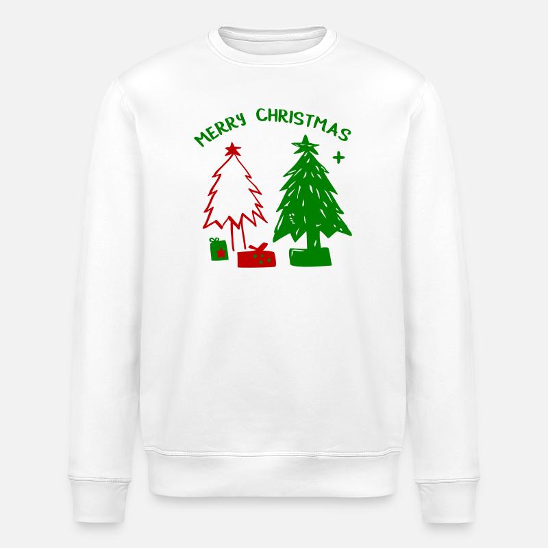 Weihnachtswald - Stanley/Stella Unisex Bio-Sweatshirt ROLLER - Weiß