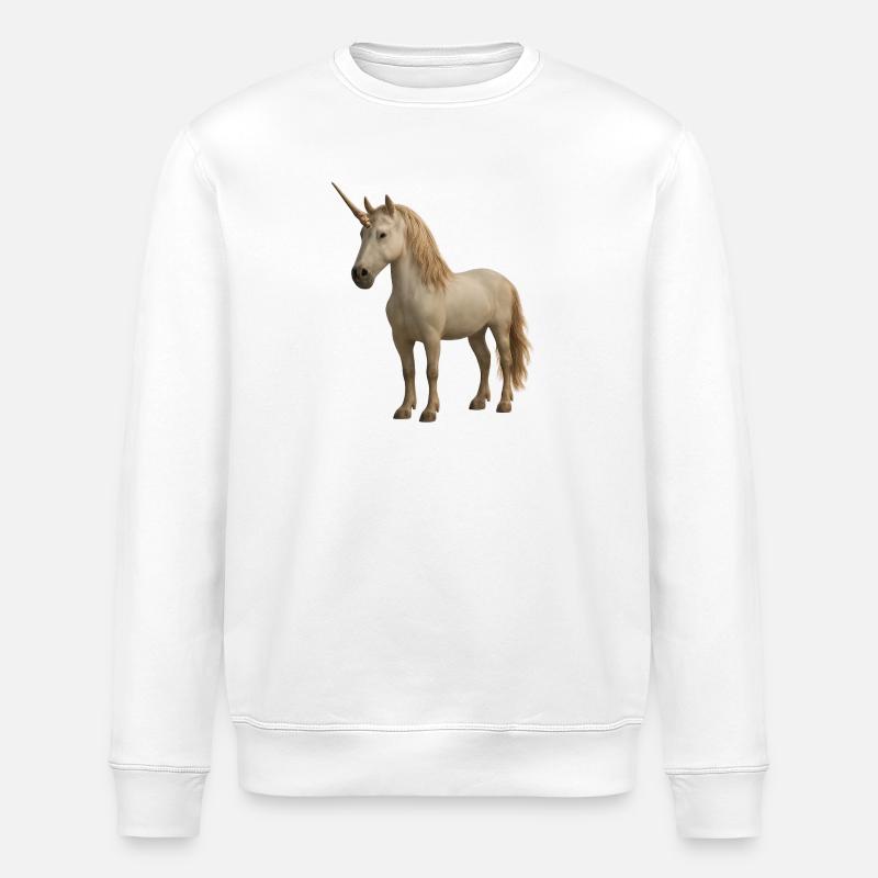 Licorne Crème - Sweat bio ROLLER Stanley/Stella Unisexe - blanc