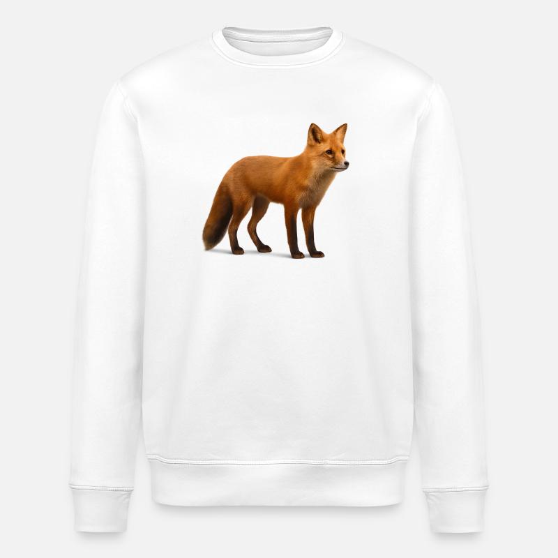 Rotfuchs im Licht der Natur - Stanley/Stella Unisex Bio-Sweatshirt ROLLER - Weiß