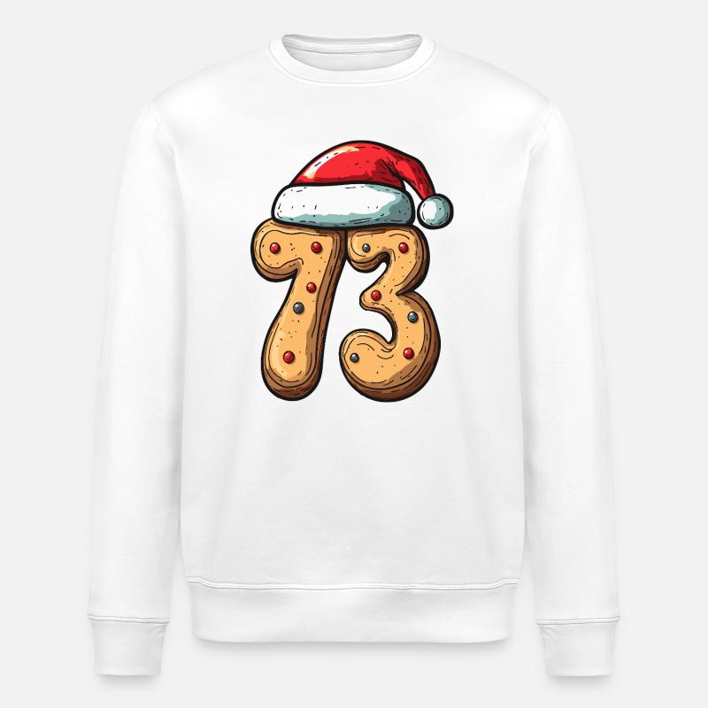 73 Numéro Cookie Noël - Sweat bio ROLLER Stanley/Stella Unisexe - blanc