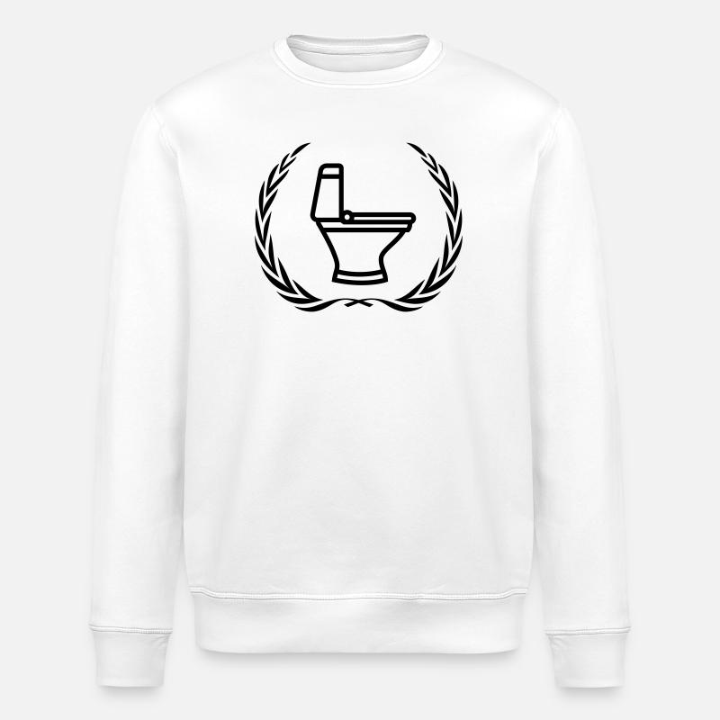 Wc Toilette Kranz - Stanley/Stella Unisex Bio-Sweatshirt ROLLER - Weiß