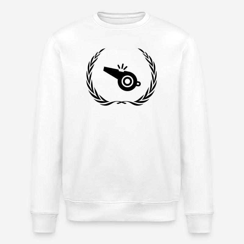 Trillerpfeife Pfeife Kranz - Stanley/Stella Unisex Bio-Sweatshirt ROLLER - Weiß