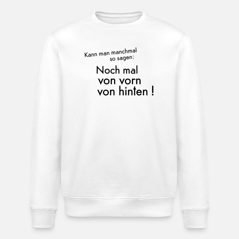 Front Rear - Stanley/Stella ROLLER Unisex Organic Sweatshirt - white