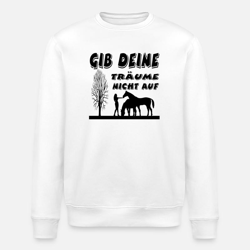 Pferde - Stanley/Stella Unisex Bio-Sweatshirt ROLLER - Weiß