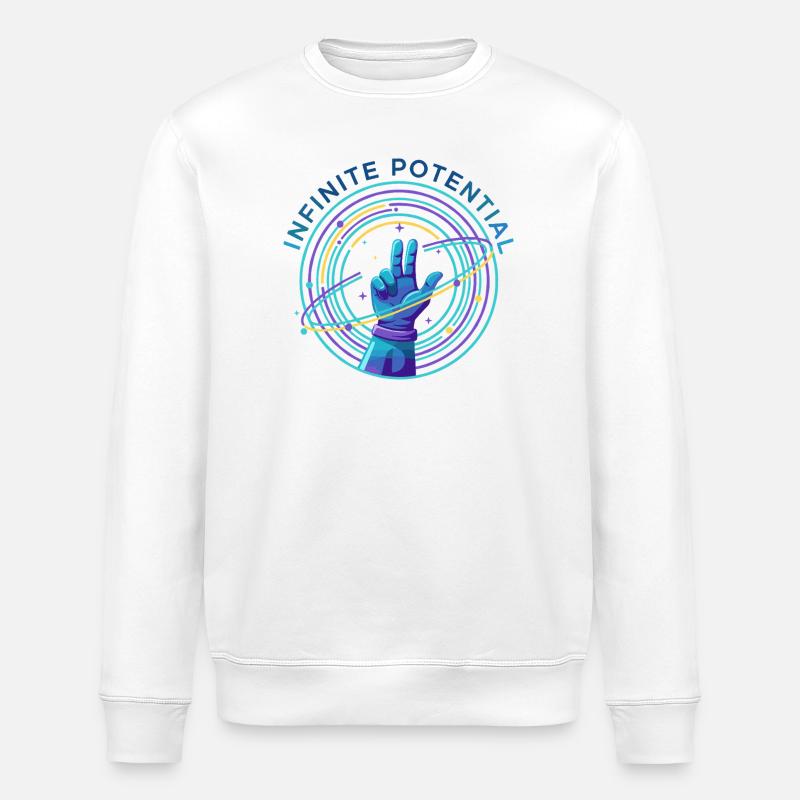 Infinite potential - Stanley/Stella ROLLER Unisex Organic Sweatshirt - white