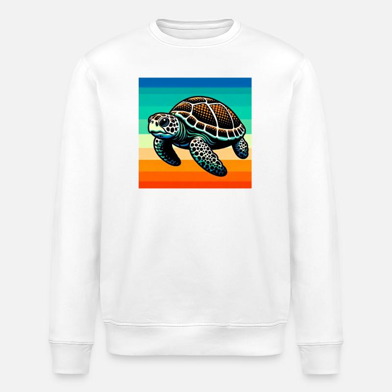 turtle - Stanley/Stella ROLLER Unisex Organic Sweatshirt - white