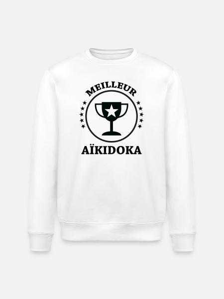 Best Aikido - Aikido - Stanley/Stella ROLLER Unisex Organic Sweatshirt - white