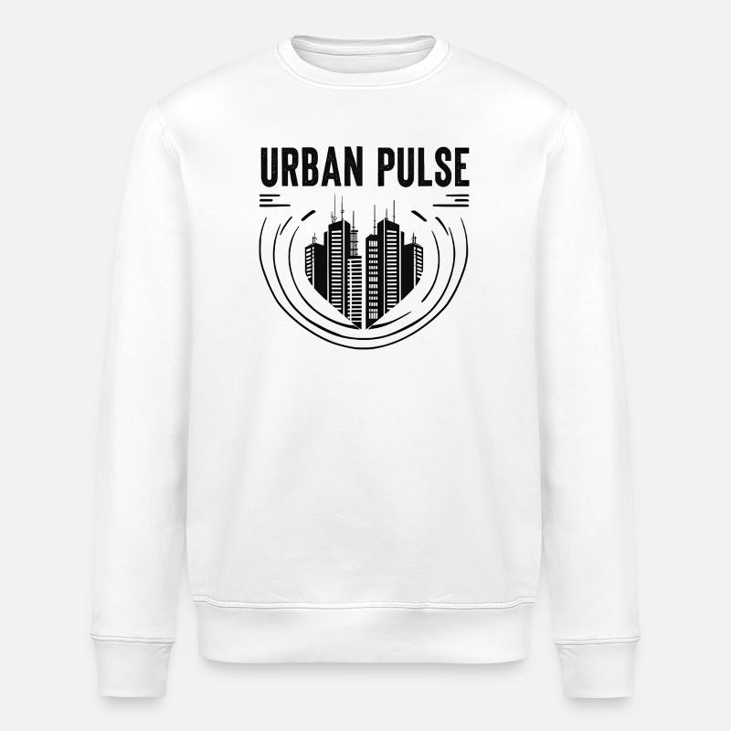 Stadtbild von Urban Pulse - Stanley/Stella Unisex Bio-Sweatshirt ROLLER - Weiß