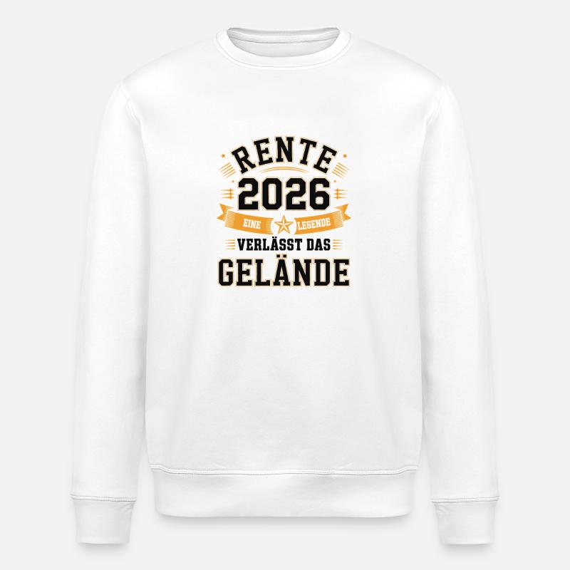 Rente 2026: Eine Legende - Stanley/Stella Unisex Bio-Sweatshirt ROLLER - Weiß