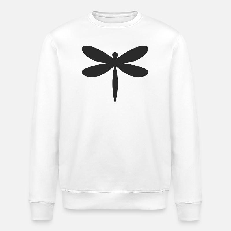 Silhouette de la Libellule - Sweat bio ROLLER Stanley/Stella Unisexe - blanc