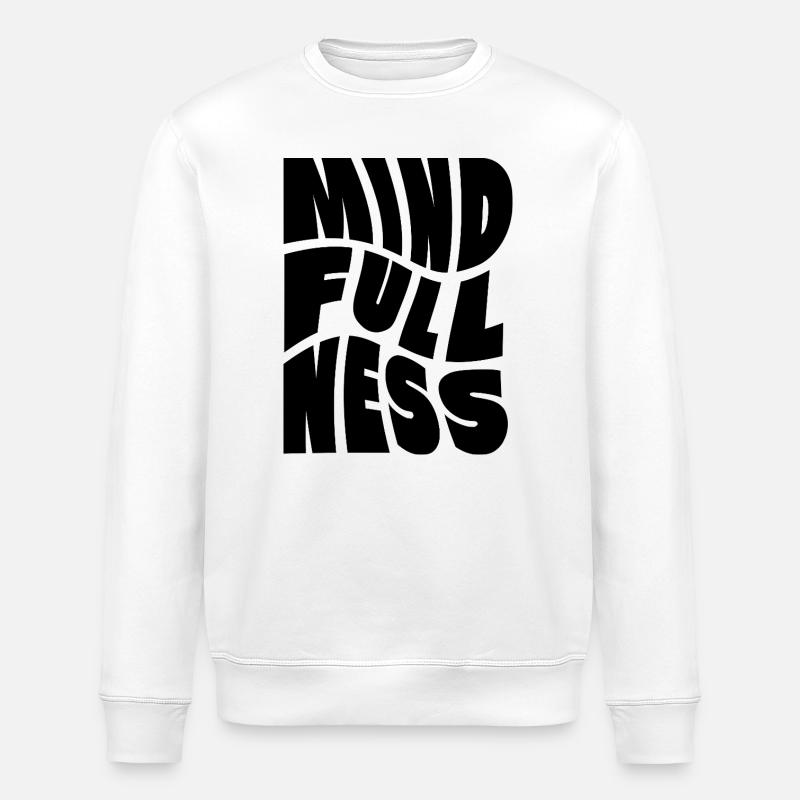 mindfullness logo design - Stanley/Stella ROLLER Unisex Organic Sweatshirt - white