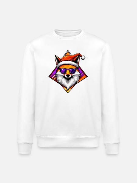 Fuchs Santa Swag - Stanley/Stella Unisex Bio-Sweatshirt ROLLER - Weiß