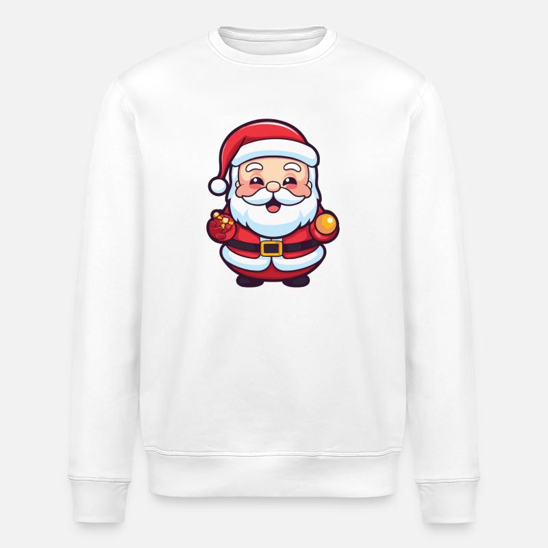 Père Noël Bande Dessinée Noël - Sweat bio ROLLER Stanley/Stella Unisexe - blanc