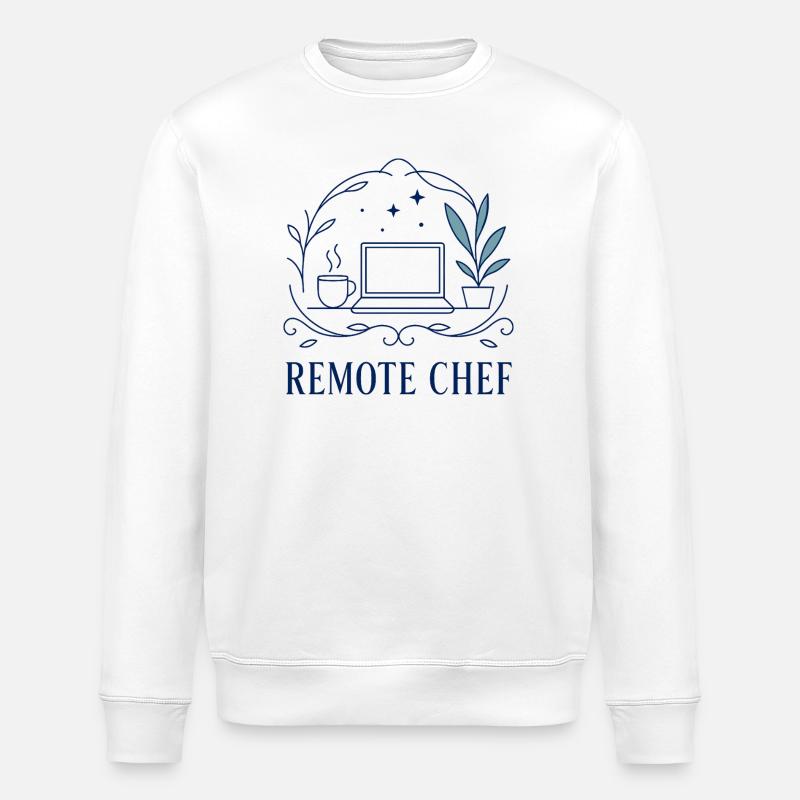 Remote Chef Laptop Motiv - Stanley/Stella Unisex Bio-Sweatshirt ROLLER - Weiß