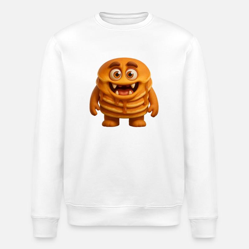 Pfannkuchen Eierkuchen - Stanley/Stella Unisex Bio-Sweatshirt ROLLER - Weiß