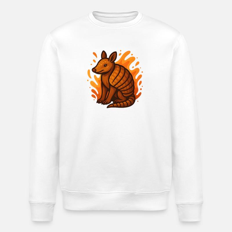 Flammendes Gürteltier - Stanley/Stella Unisex Bio-Sweatshirt ROLLER - Weiß