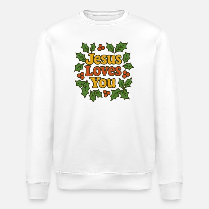 Jesus liebt dich - Stanley/Stella Unisex Bio-Sweatshirt ROLLER - Weiß