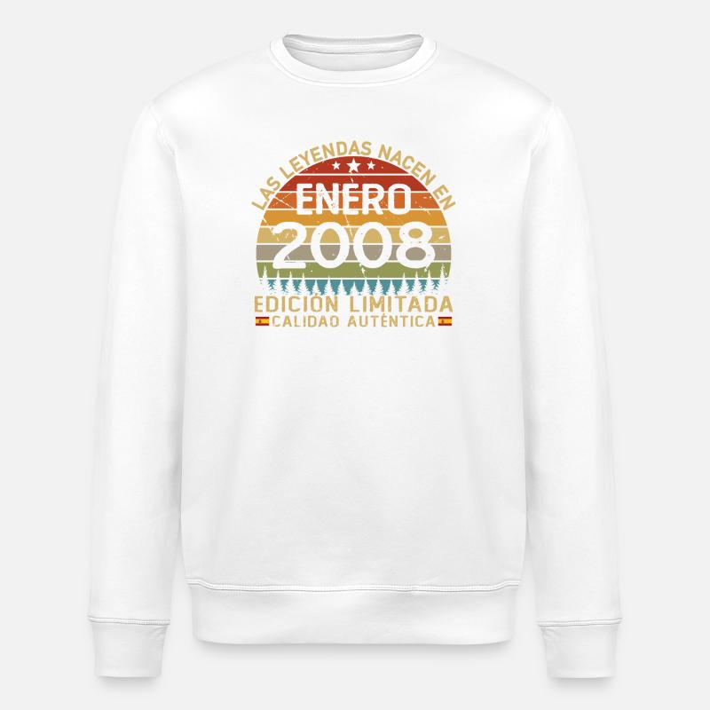 Janvier 2008 Anniversaire de 18 ans - Sweat bio ROLLER Stanley/Stella Unisexe - blanc