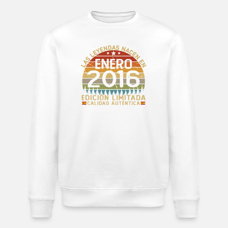 Janvier 2016 Anniversaire du Millésime - Sweat bio ROLLER Stanley/Stella Unisexe - blanc