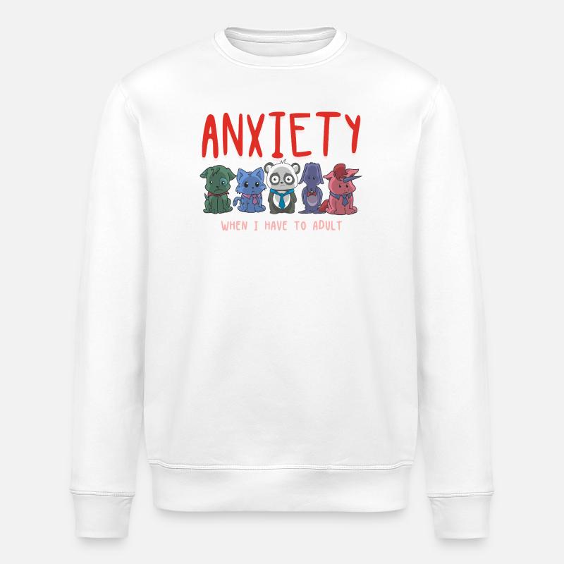 Anxiety Squad : Animaux mignons : Lutte adulte - Sweat bio ROLLER Stanley/Stella Unisexe - blanc