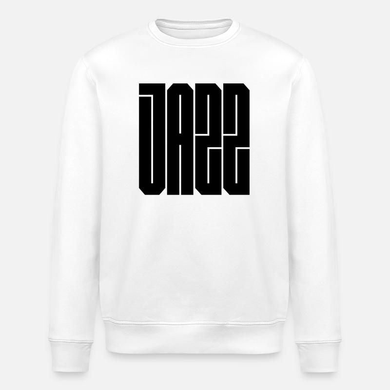 Jazz-Bold-Typografie-Logo - Stanley/Stella Unisex Bio-Sweatshirt ROLLER - Weiß