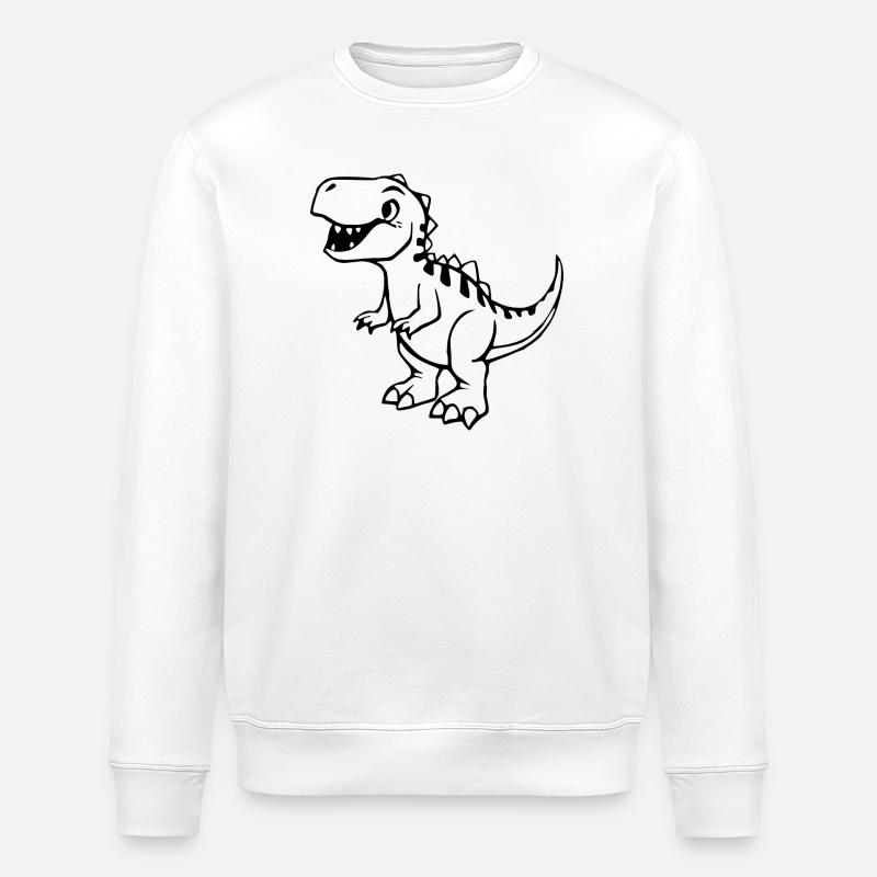 Cute dinosaur - Stanley/Stella ROLLER Unisex Organic Sweatshirt - white