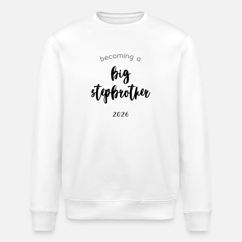 Soon big stepbrother 2026 - Stanley/Stella ROLLER Unisex Organic Sweatshirt - white