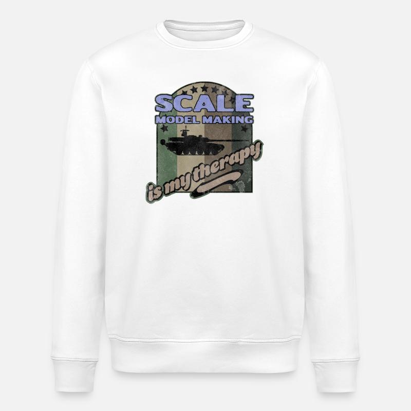 Scale Model Making Therapy - Stanley/Stella ROLLER Unisex Organic Sweatshirt - white