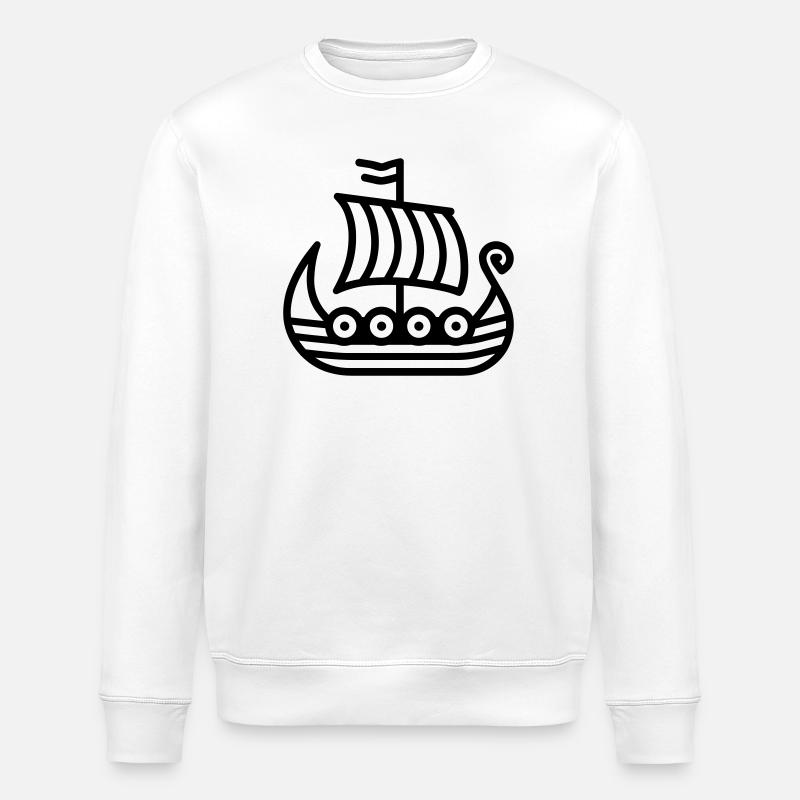 Wikingerschiff - Stanley/Stella Unisex Bio-Sweatshirt ROLLER - Weiß