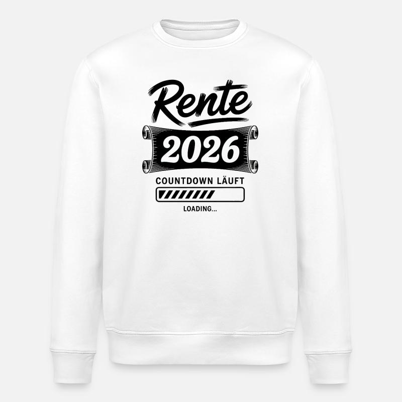Rente 2026 Countdown - Stanley/Stella Unisex Bio-Sweatshirt ROLLER - Weiß
