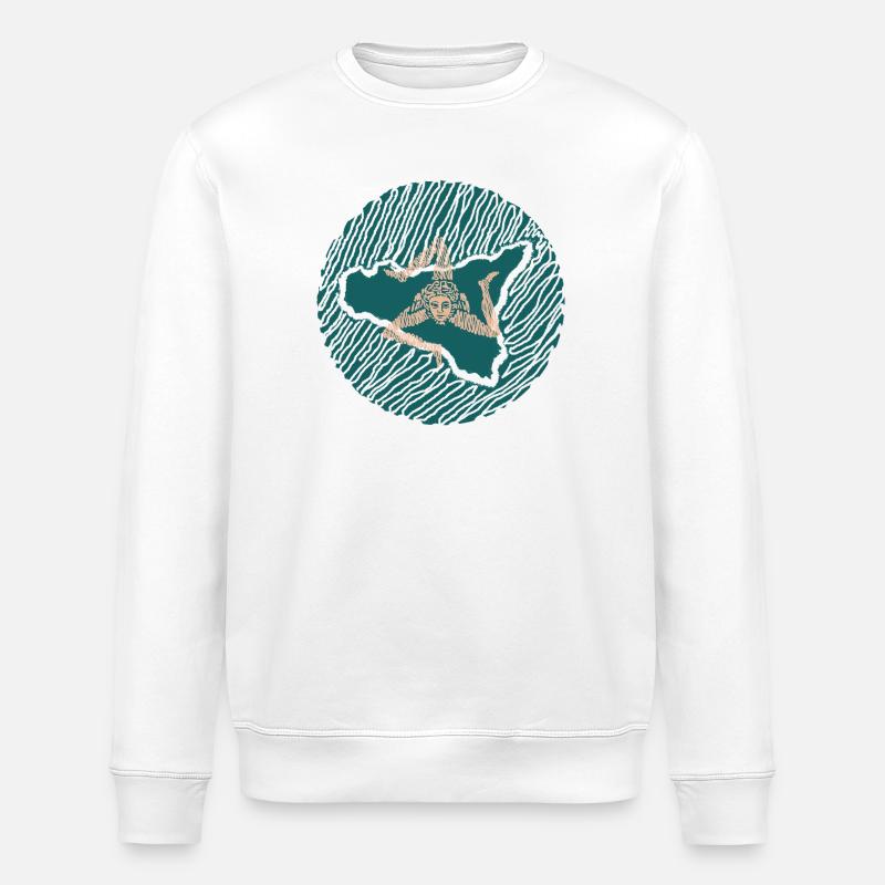 Trinacria de Sicile Design artistique - Sweat bio ROLLER Stanley/Stella Unisexe - blanc