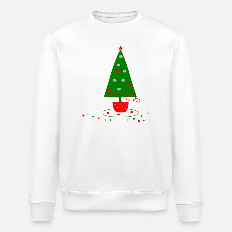 Weihnachtsbaum  - Stanley/Stella Unisex Bio-Sweatshirt ROLLER - Weiß