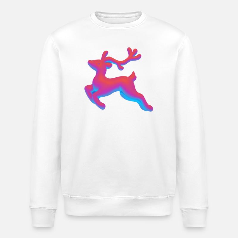 Faon néon chromatique - Sweat bio ROLLER Stanley/Stella Unisexe - blanc